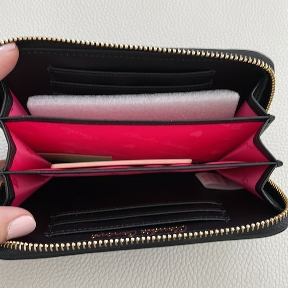 Host Pick 🌟 ASOS Claudia Canova Black Zip Around Quilted Wallet NWT - Picture 7 of 9